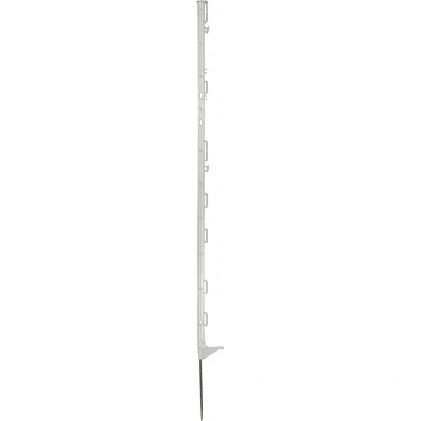 Sloupek pro elektrický ohradník ECO, plast bílý, 9 úchytů, 90 cm (105 cm)