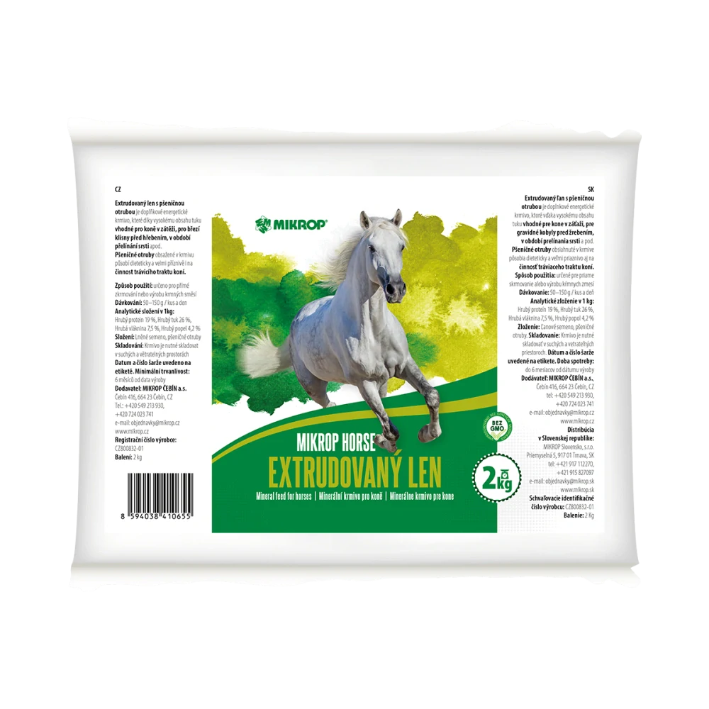 Doplňkové krmivo Mikrop extrudovaný len, 2 kg