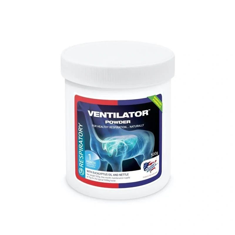 Ventilator prášek na cílenou přirozenou podporu dýchacího systému koní (Balení 500g)