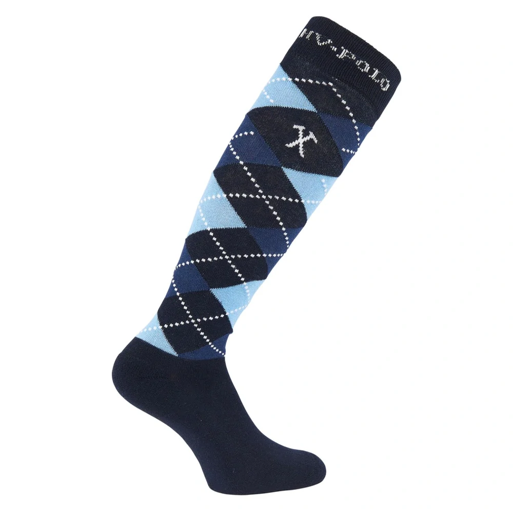 Jezdecké podkolenky HV Polo Argyle, modré