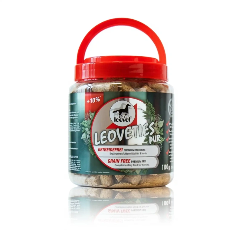 Chutné bezobilné pamlsky Leoveties vhodné pro koně s náchylností ke schvácení, Balení 1,1 kg