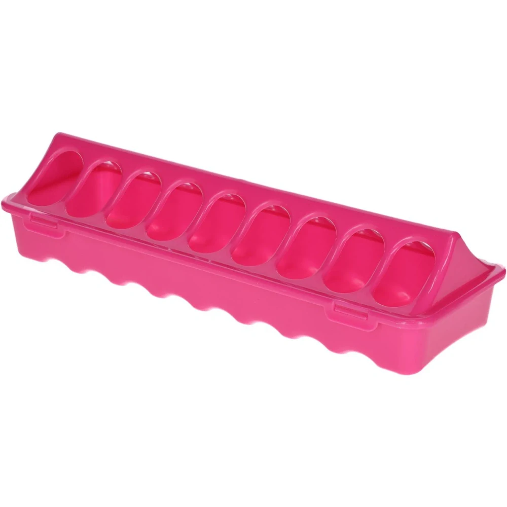 Krmítko pro kuřata růžové 30 × 10 × 7 cm
