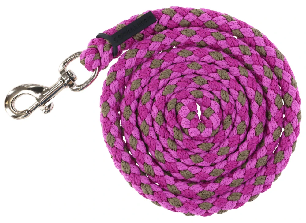 Vodítko Hippo Covalliero S/S 2026 light berry/hnědá, klasická karabina