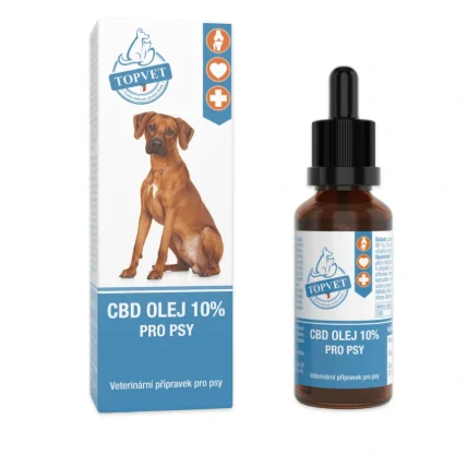 Topvet CBD olej 10% pro psy 10 ml