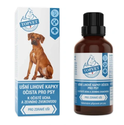 Topvet Ušní lihové kapky očista pro psy 50 ml