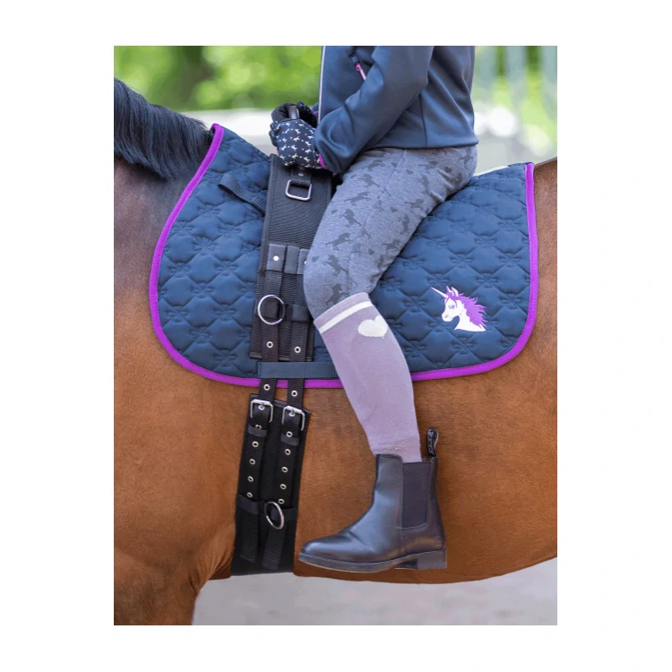 Lonžovací obřišník s madlem Elt, černý