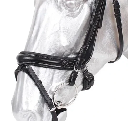 Anatomická kožená uzdečka Kentaur, černá