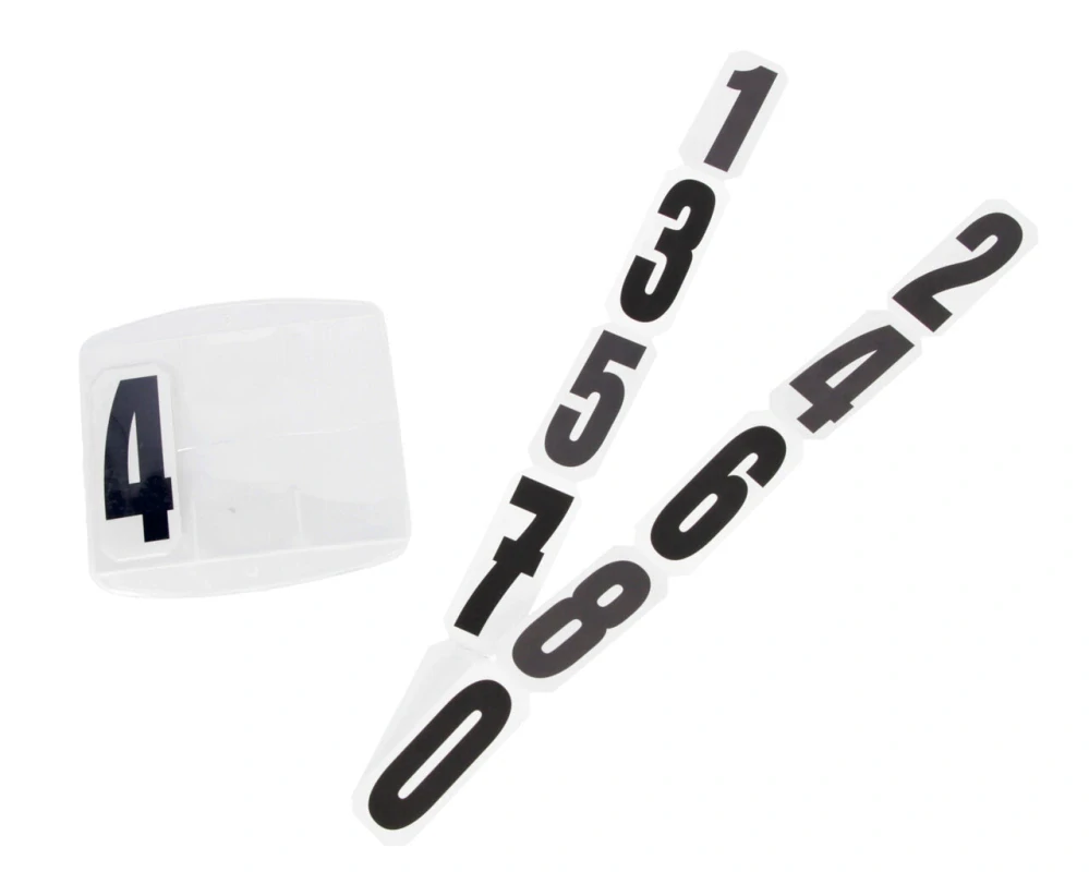 Turnajová čísla, 3 čísla, 11,5x11,5cm, suchý zip, pár