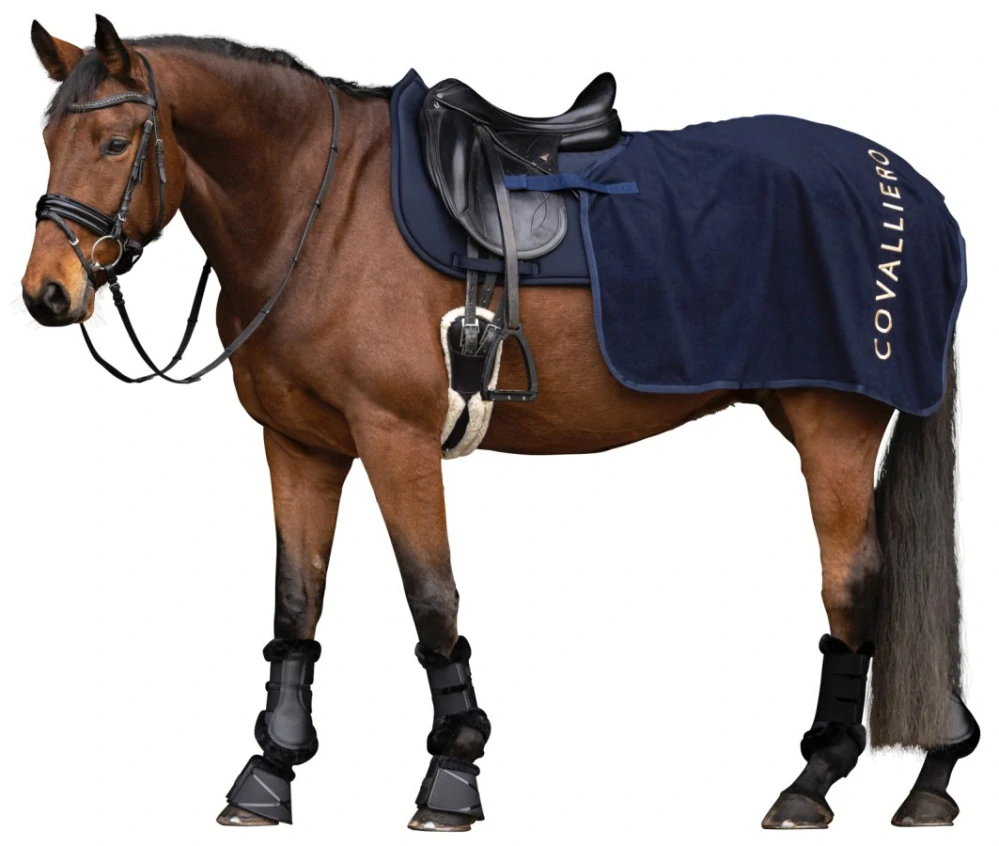 Bederní fleecová deka Covalliero AW 2025/26, modrá