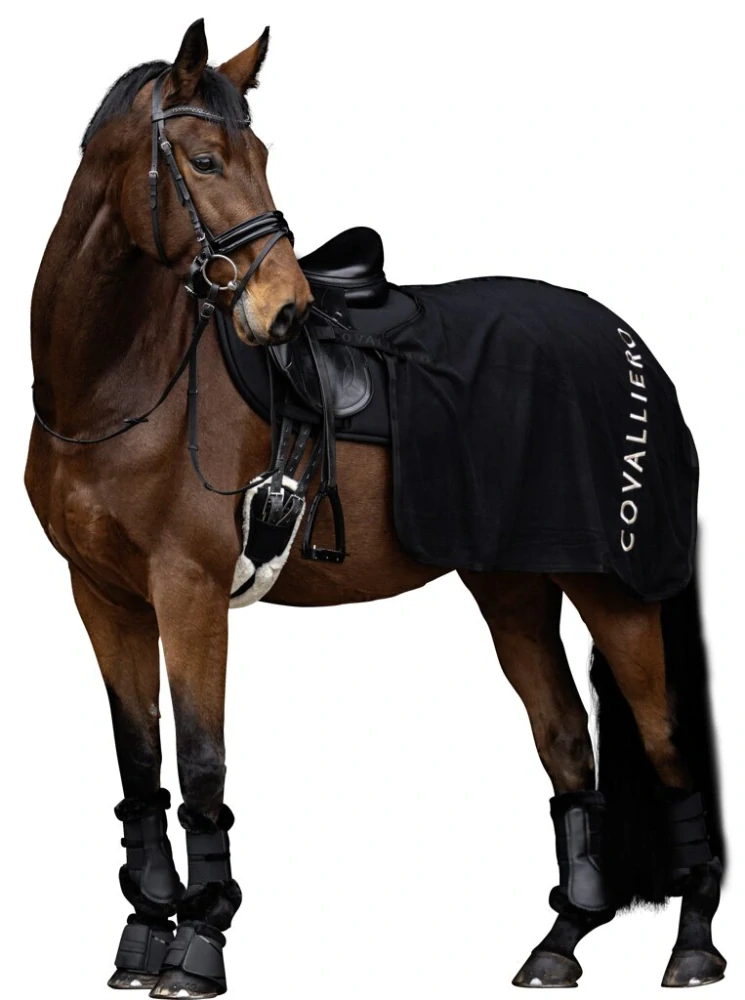 Bederní fleecová deka Covalliero AW 2025/26, černá