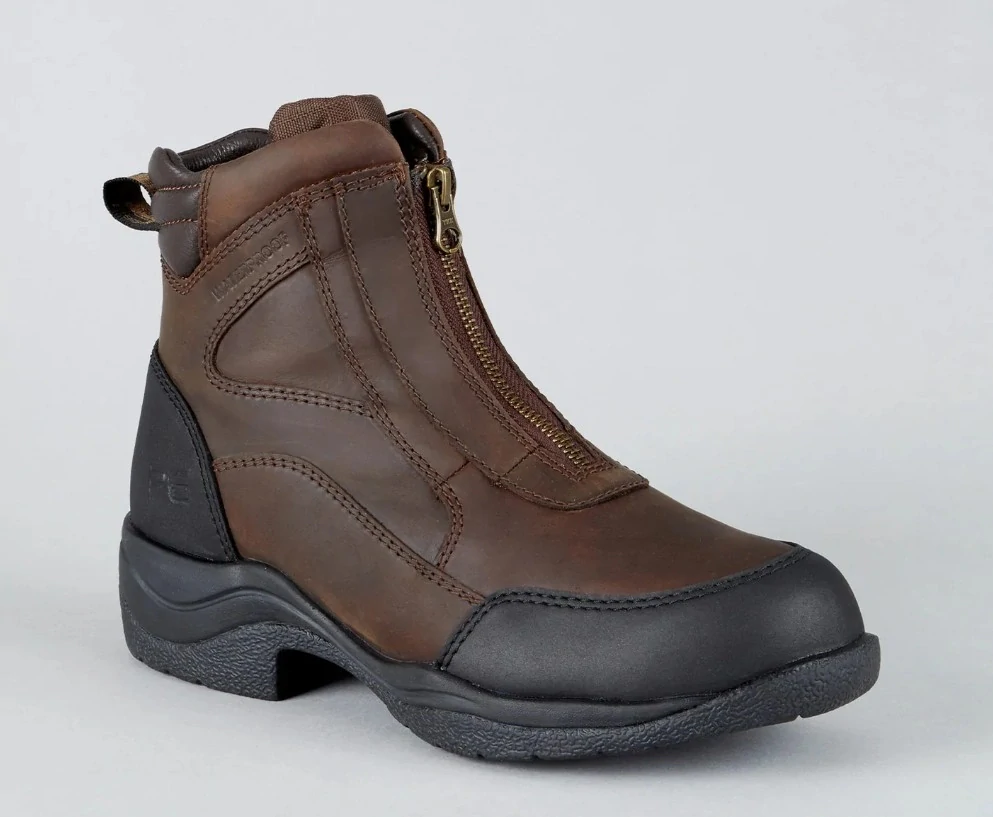 Kožené boty Premier Equine Vinci se zipem, hnědé