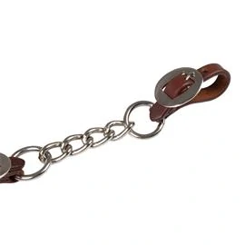 Řemínek podbradní s řetízkem Lakota, jednoduchý, hnědý