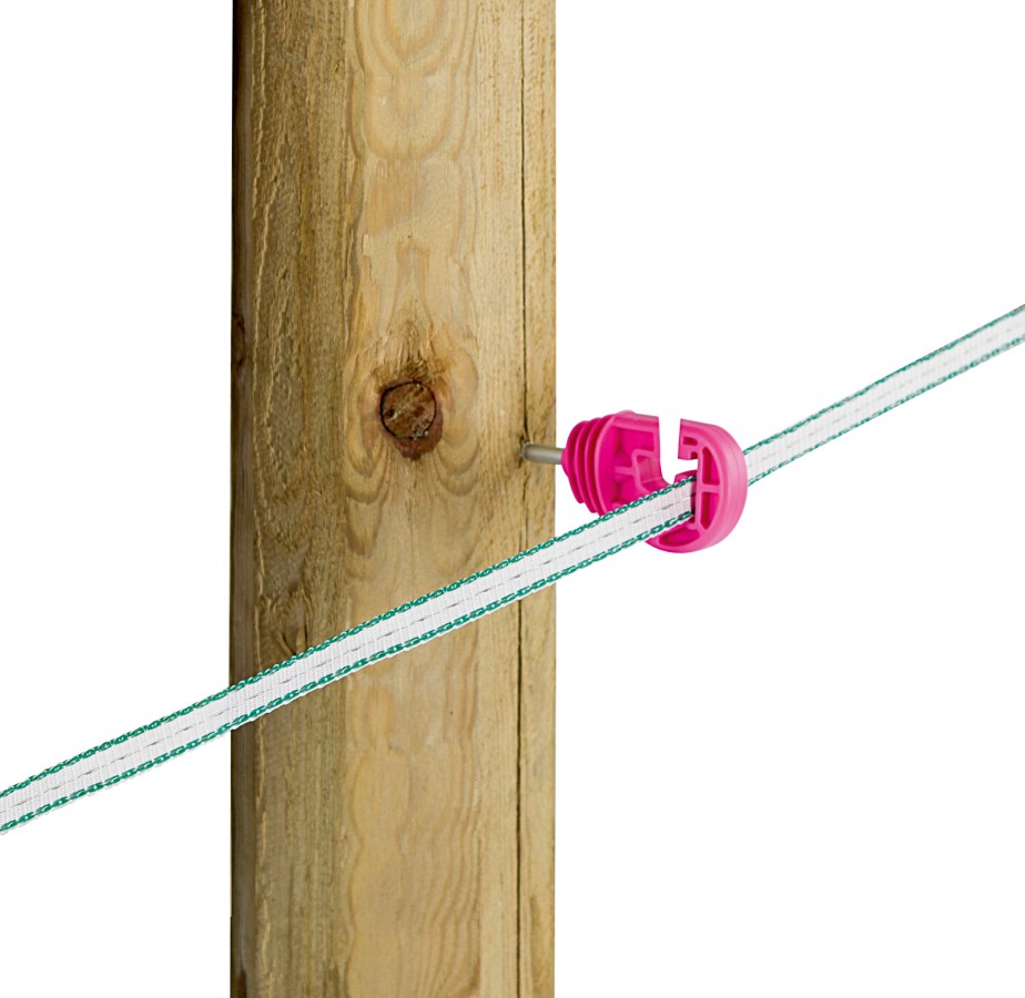 Izolátor AKO Premium, lanko, lano, páska, vrut 6 mm, růžový