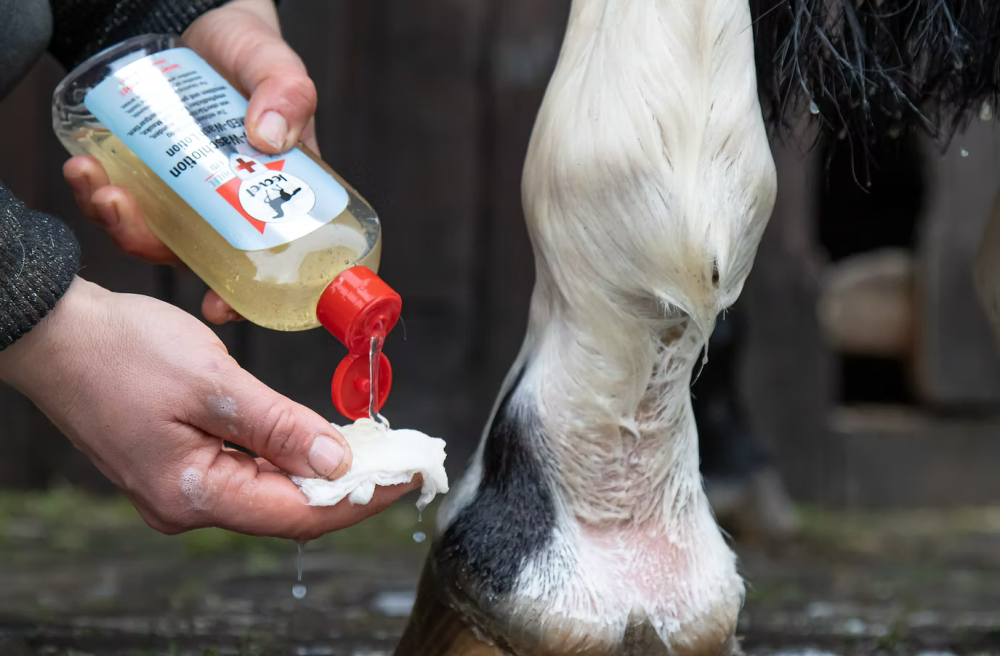 Leovet Mycí gel pro koně s citlivou nebo porušenou pokožkou Erste Hilfe MED-Waschlotion, lahvička 250ml