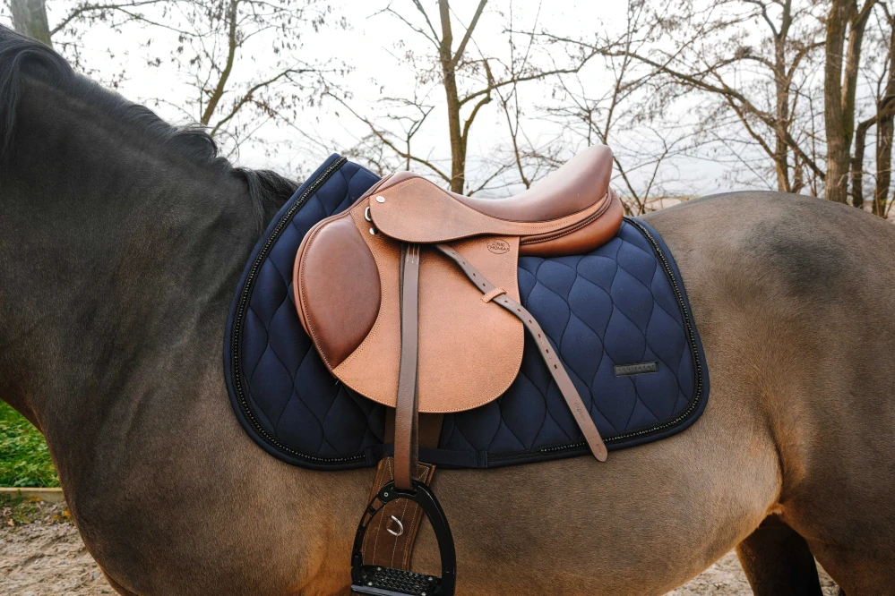 Podsedlová dečka Equitheme Pearl, navy blue