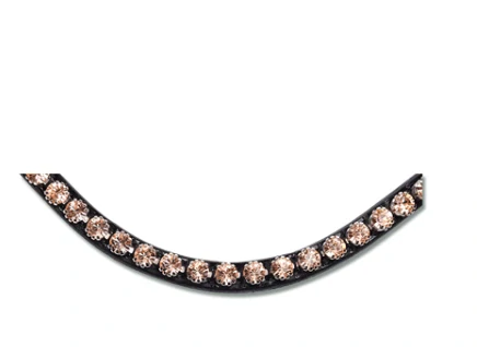 Kožená uzdečka ELT Rosé, černo-růžová