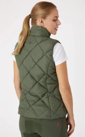 Dámská vesta Horze Carola, šedo-zelená