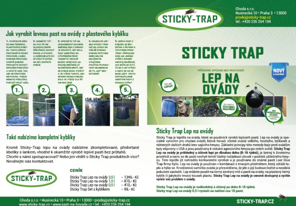 Past na ovády Sticky Trap - lepidlo 0,5l