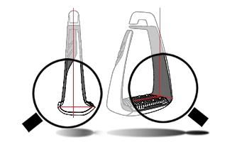 Bezpečnostní třmeny Freejump Soft Up Classic, černé