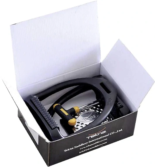 Kloubové plastové třmeny Tekna, černé, pár, 12 cm