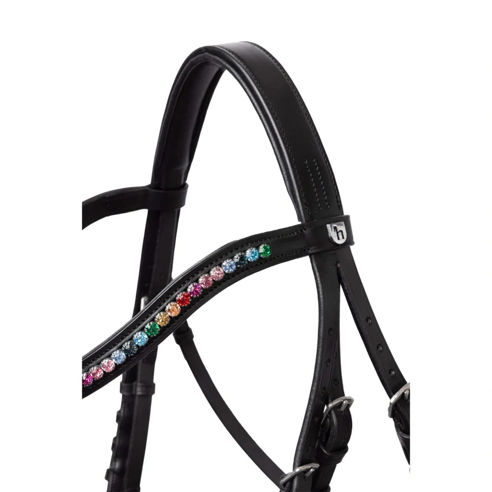 Kožená uzdečka Horze Rainbow Dash, černá