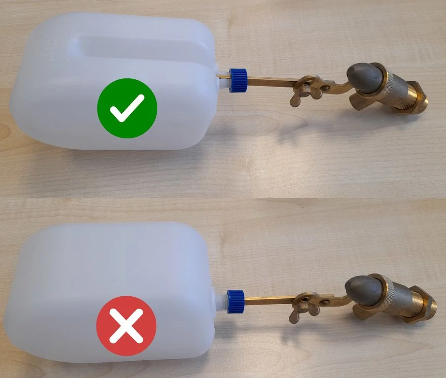 Plovákový ventil 1/2" pro míčové napáječky, žlaby, výklopné žlaby