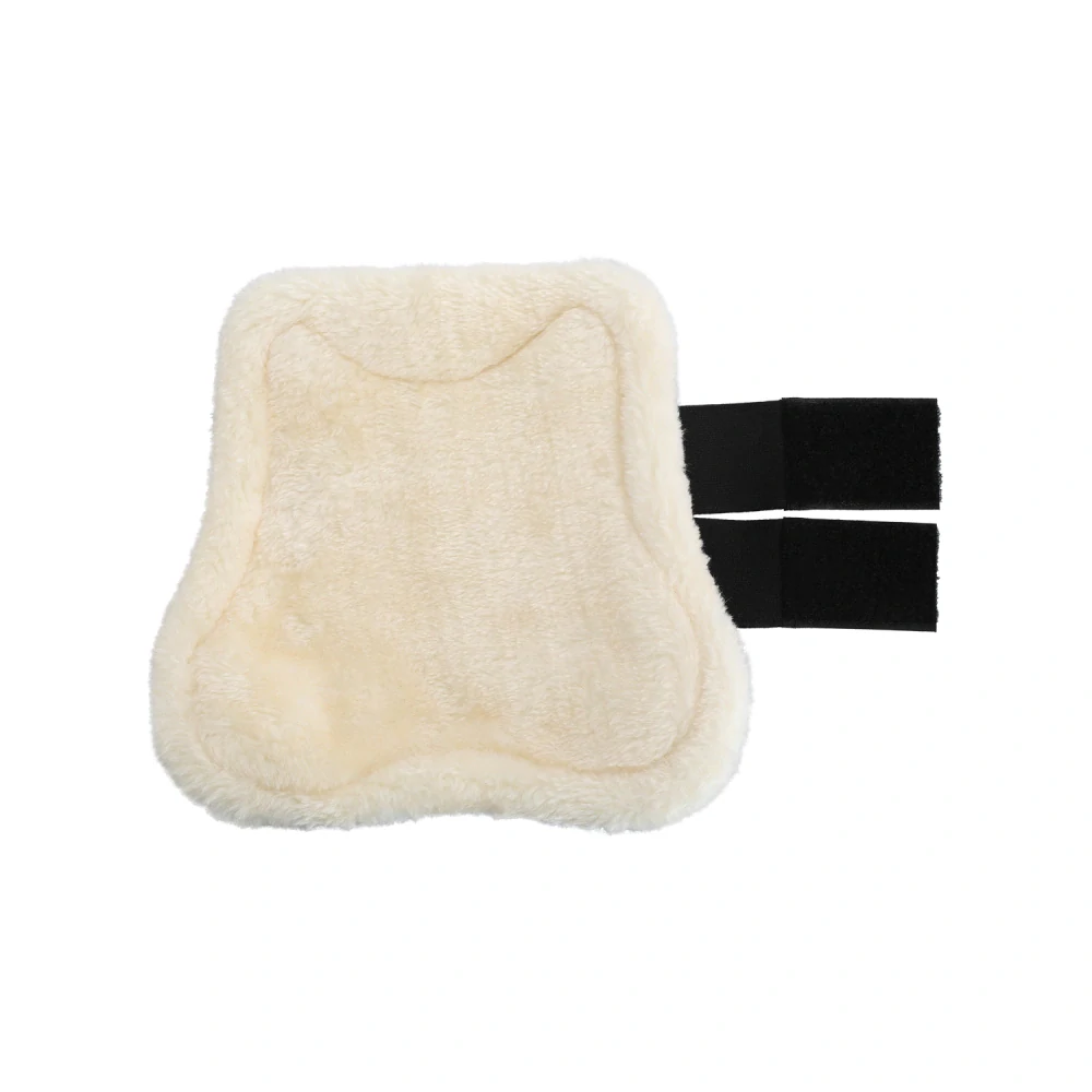 Kamaše přední Eco-leather Eco-wool ACAVALLO, s beránkem, pár, černé, full