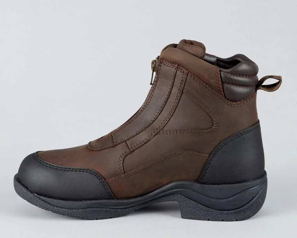 Kožené boty Premier Equine Vinci se zipem, hnědé