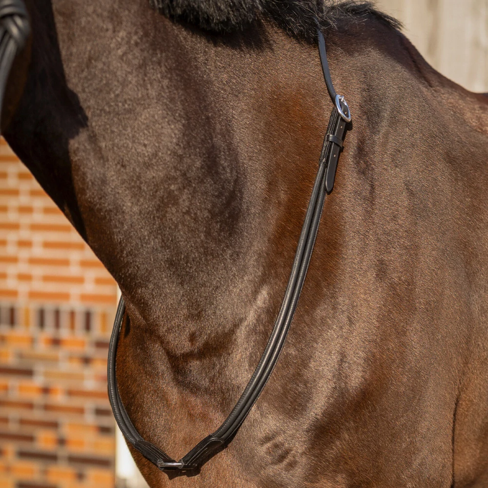 Kruh na krk QHP Liberta, kožený, černý