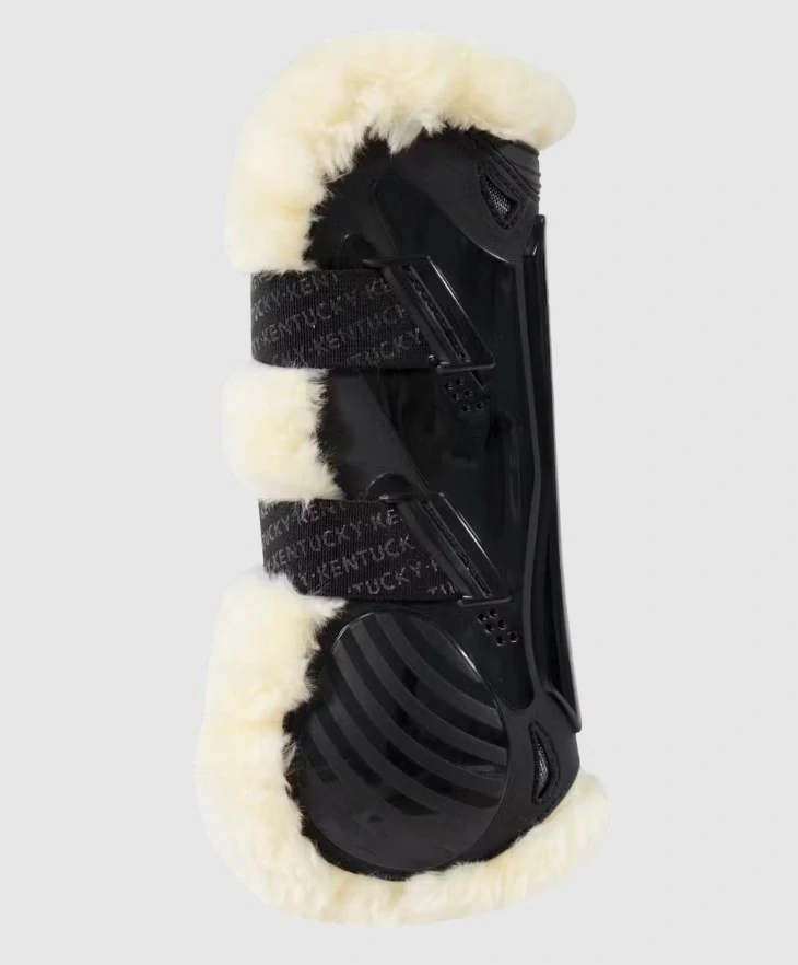 Přední chrániče Kentucky Bamboo Elastic s beránkem, černé, vel. full