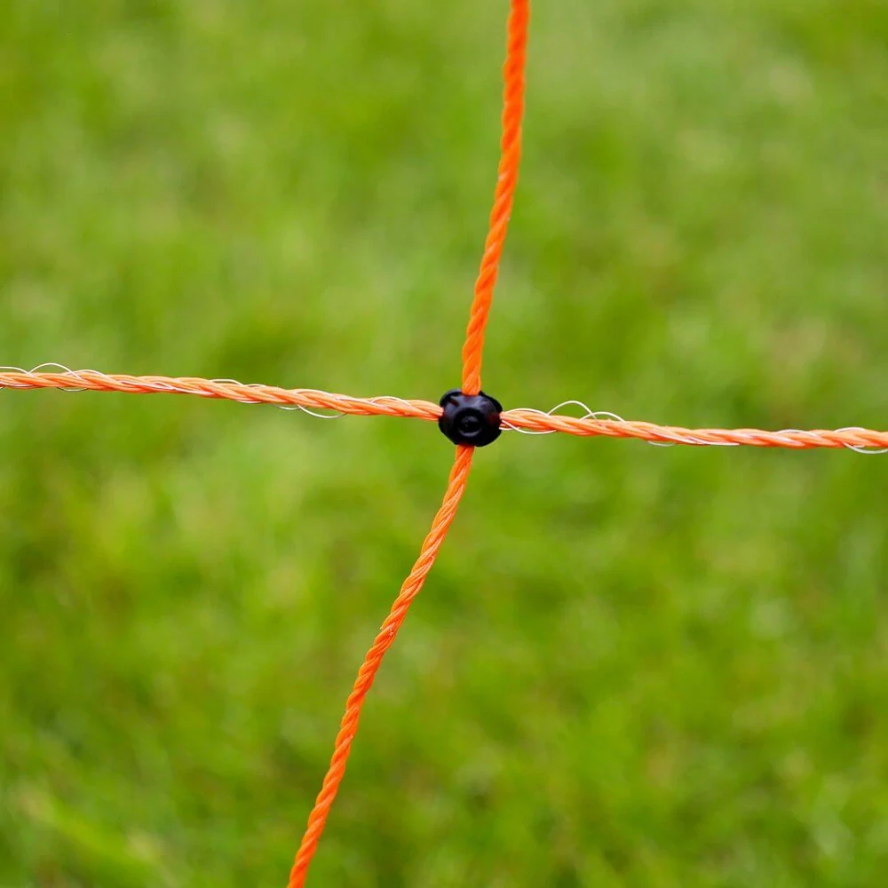 Oranžová vodivá síť STANDARD pro elektrický ohradník pro ovce, kozy, výška 90 cm, 50 m, dvojitý hrot
