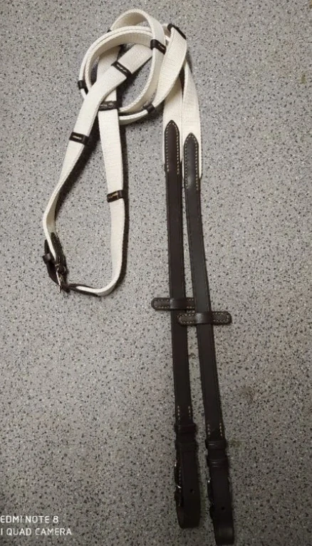 Široké plátěné otěže, ručně šité, 2,5 cm (více barev)