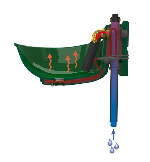Vyhřívaná misková napáječka s niplem HP 20 RBH, plastová, 230V