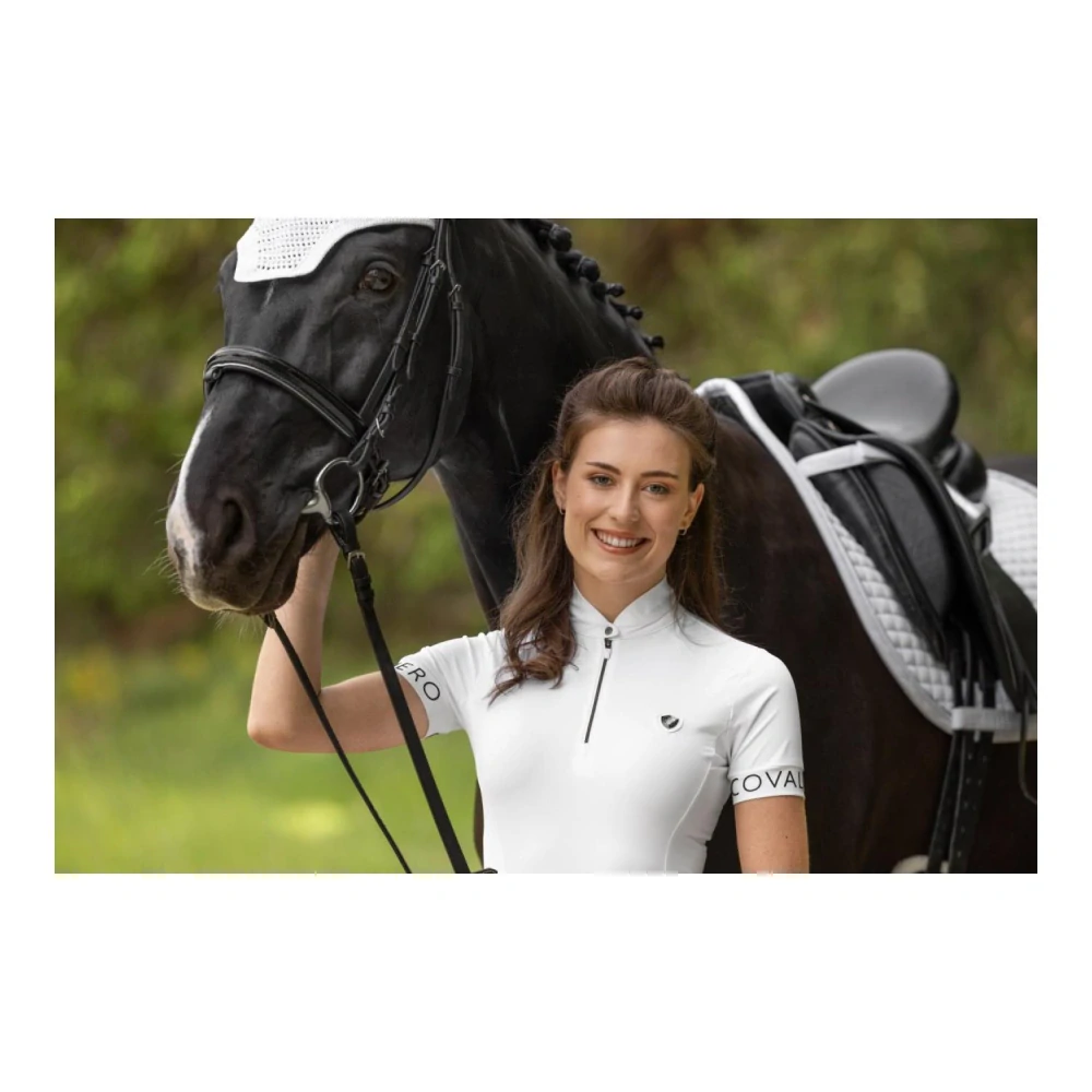 Dámské závodní triko Covalliero S/S 2025, bílé