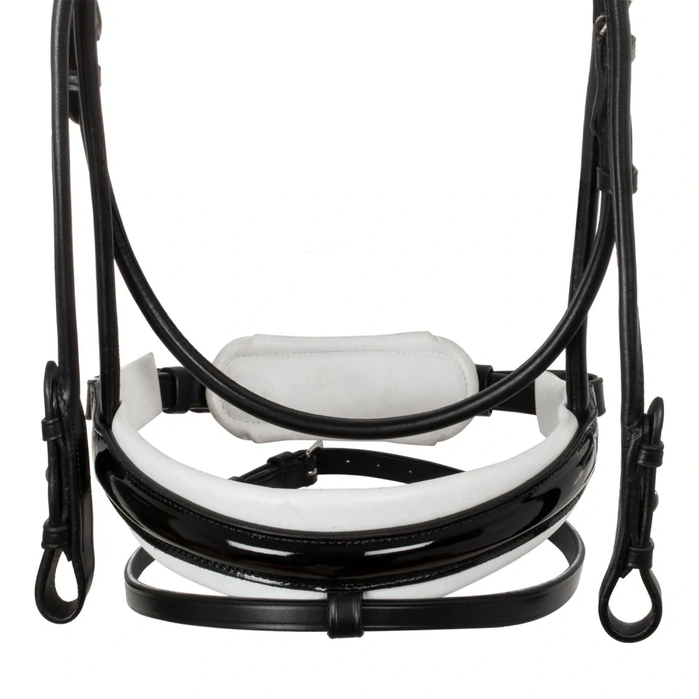 Uzdečka anatomická Damigella Acavallo, black/white