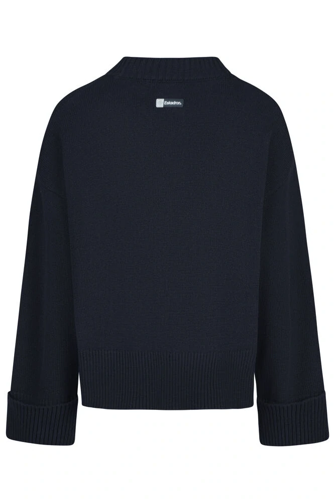 Dámský svetr Eskadron KNIT Dynamic, AW 26/27, modrý s nápisem