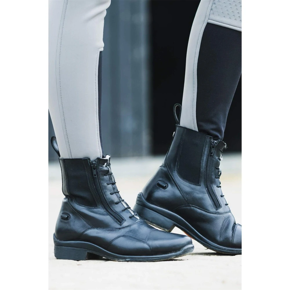 Zimní kožená perka Horze Stockholm, černá