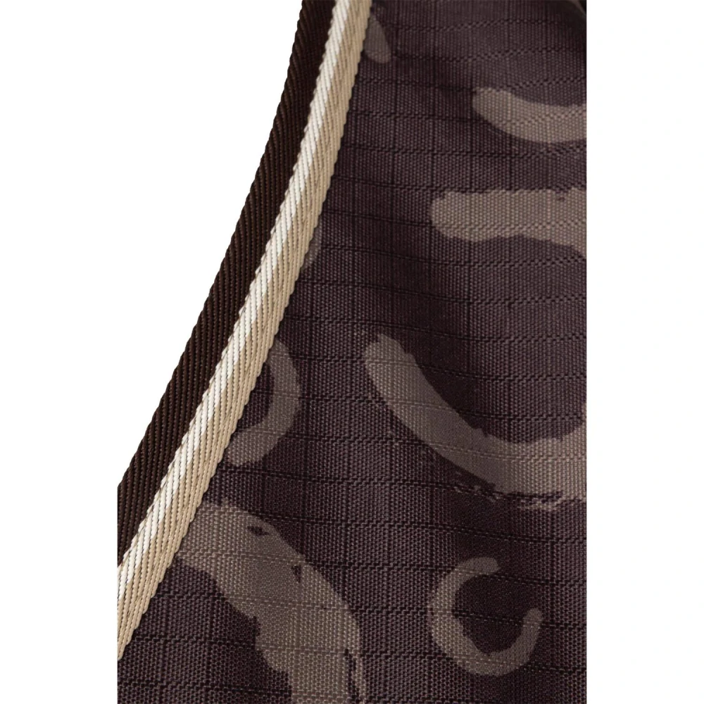 Nepromokavá deka Horze Glasgow AW 25/26, 0 gr, hnědá s podkovami