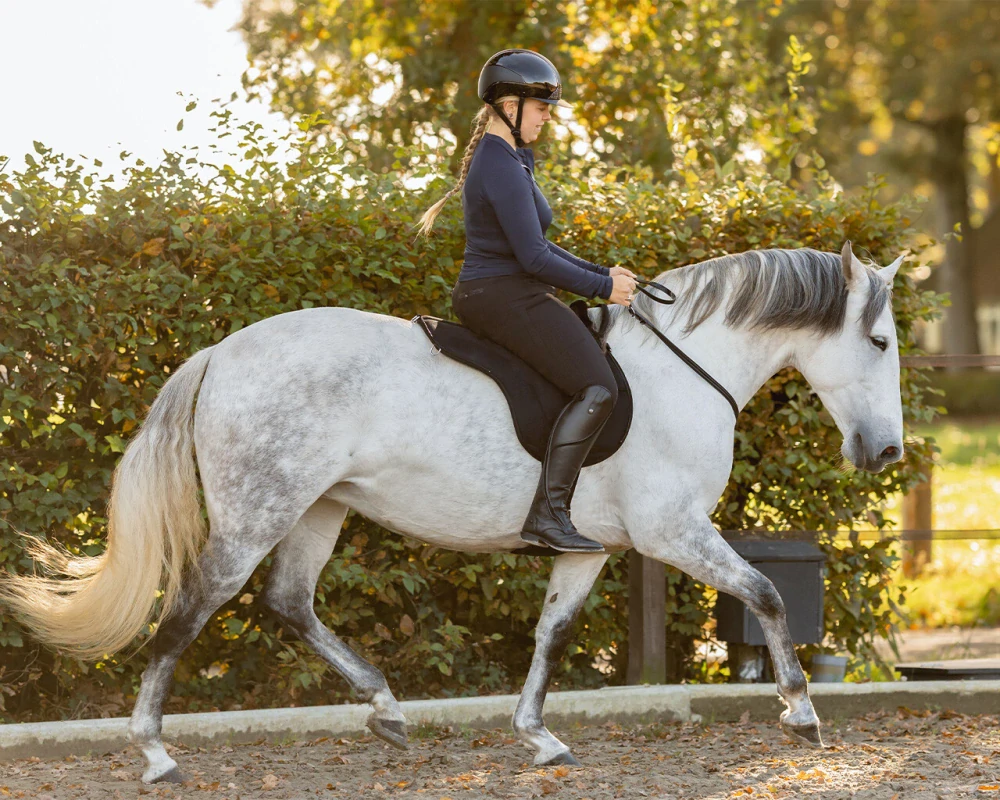 Jezdecký pad QHP Soft, s beránkem, černý, vel. Full