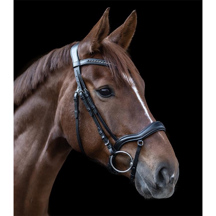 Kožená uzdečka ELT X-Line New Shape, černá