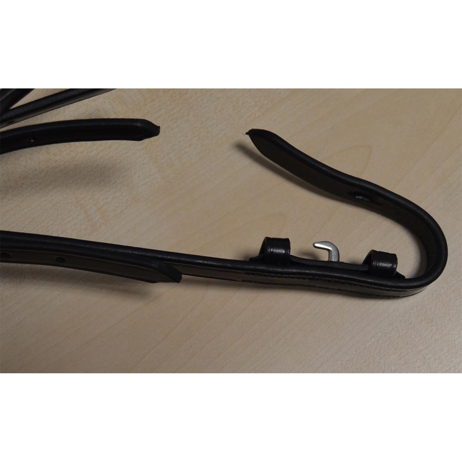 Kožená uzdečka QHP Elegance, černá, vel. XX-Full