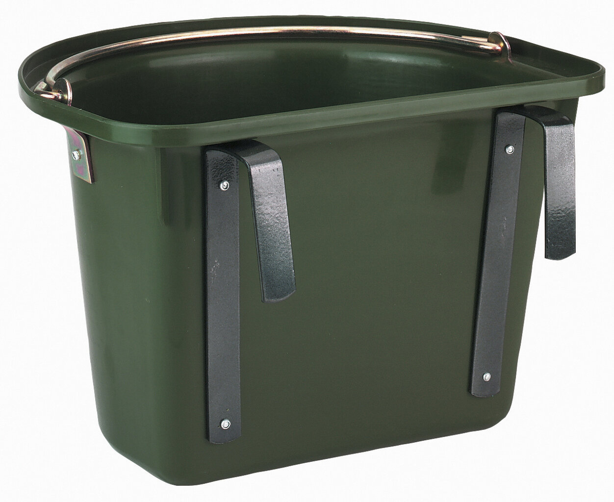 Závěsný kýbl/vědro na krmení s kovovými háky (více barev)