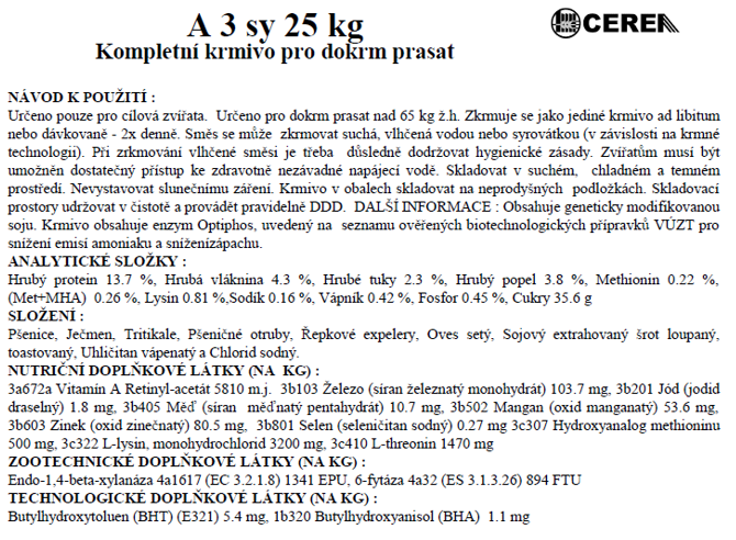 Cerea PRASE - 25 kg - A3