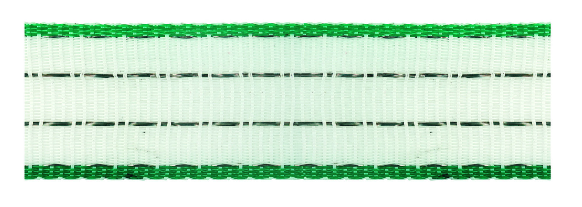 Ohradníková páska 40mm 200m STAR bílá/zelená, odpor 0,05 Ω/m