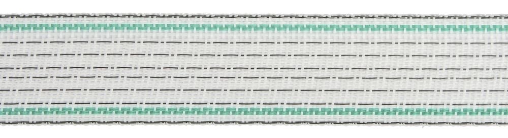 Ohradníková páska Premium Plus 40mm 200m bílá/zelená, odpor 0,09 Ω/m