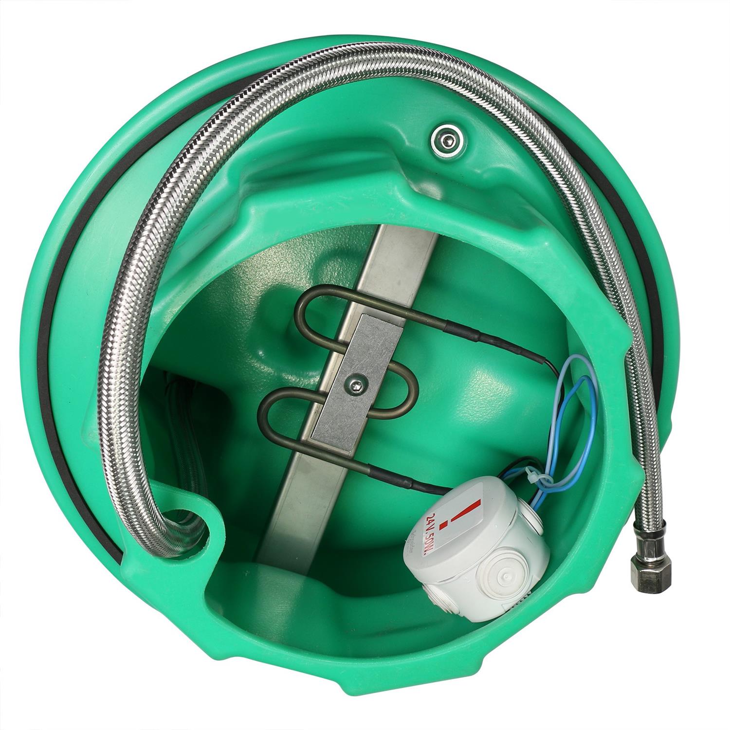 Vyhřívaná misková napáječka s plovákem LAKCHO 2, plastová, 24 V - 80W