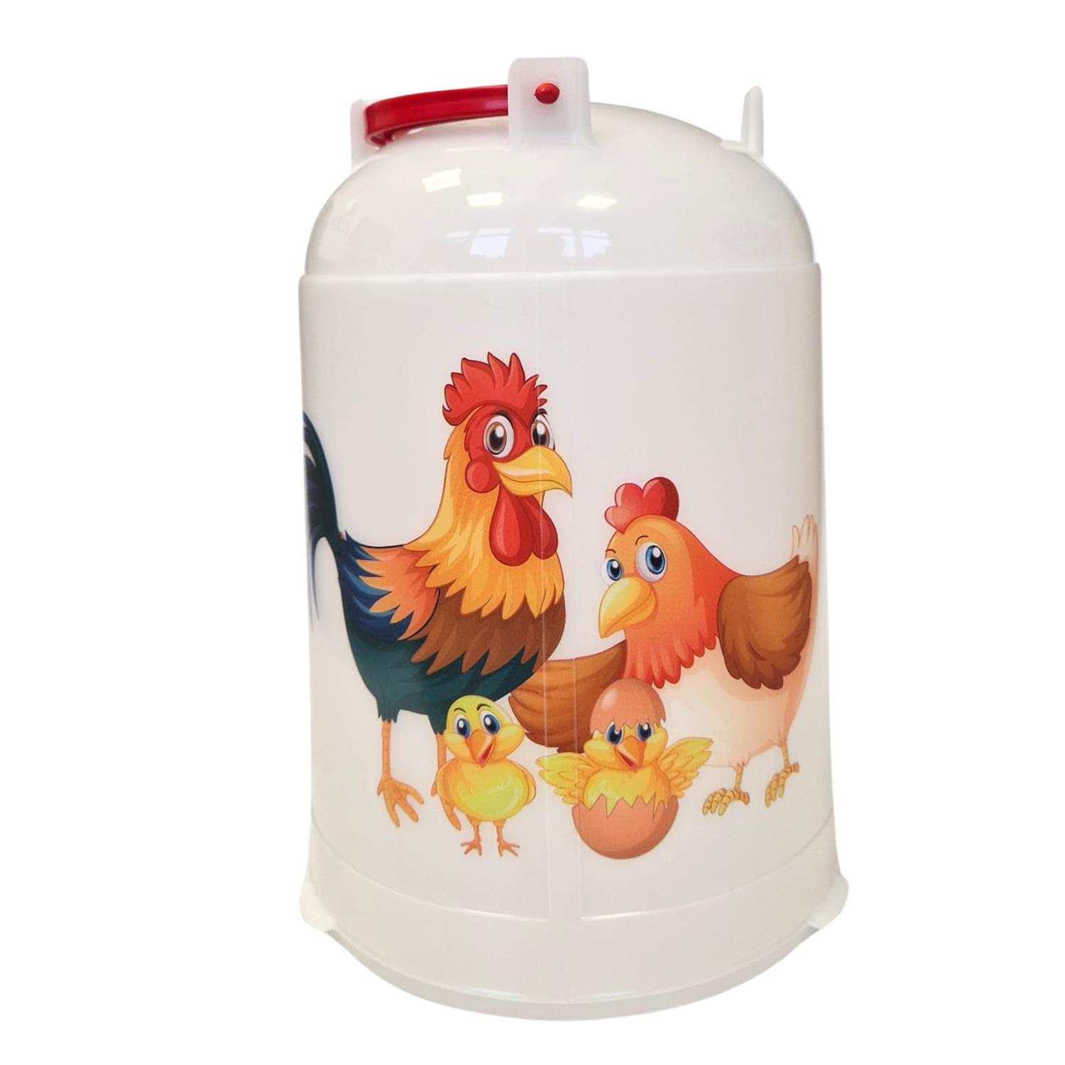 Krmítko pro slepice Eco plastové s potiskem, 5 l