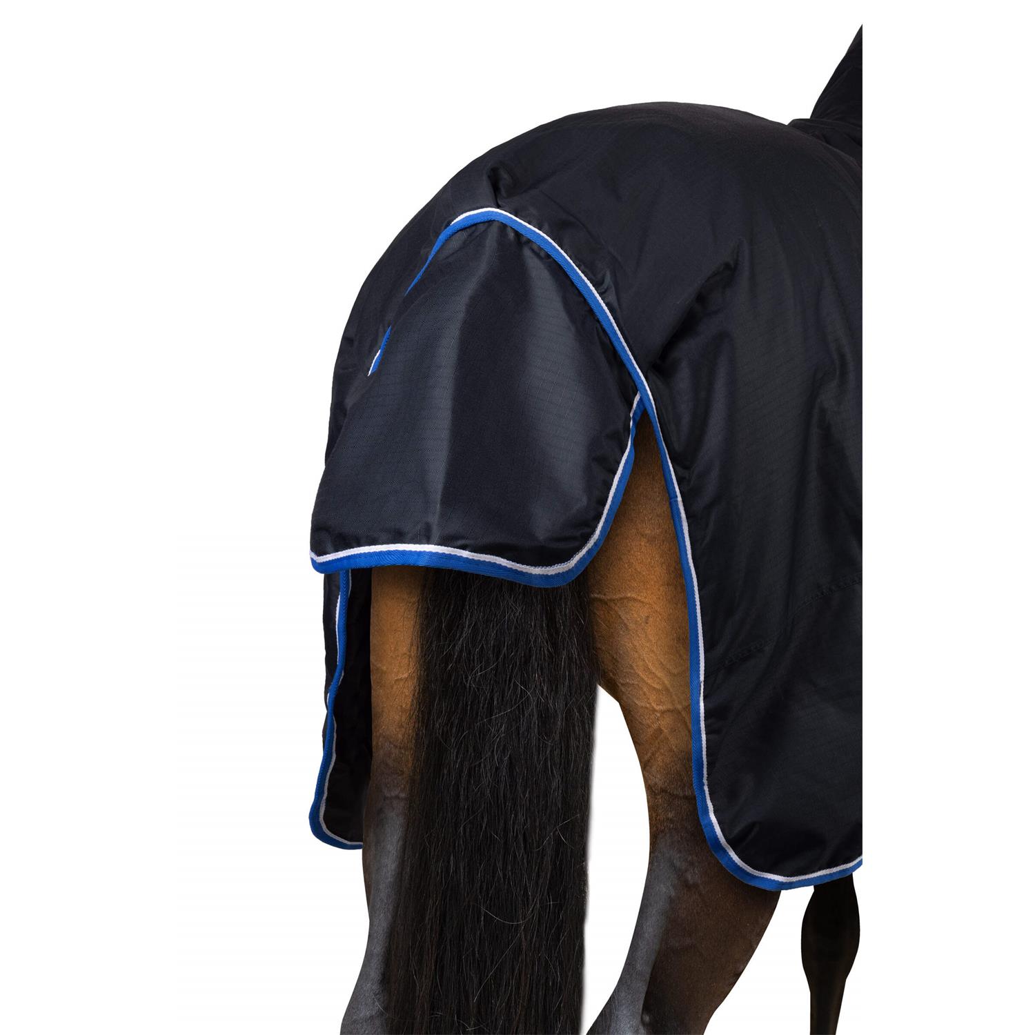Nepromokavá deka Horze Glasgow s krkem, 400g, modrá