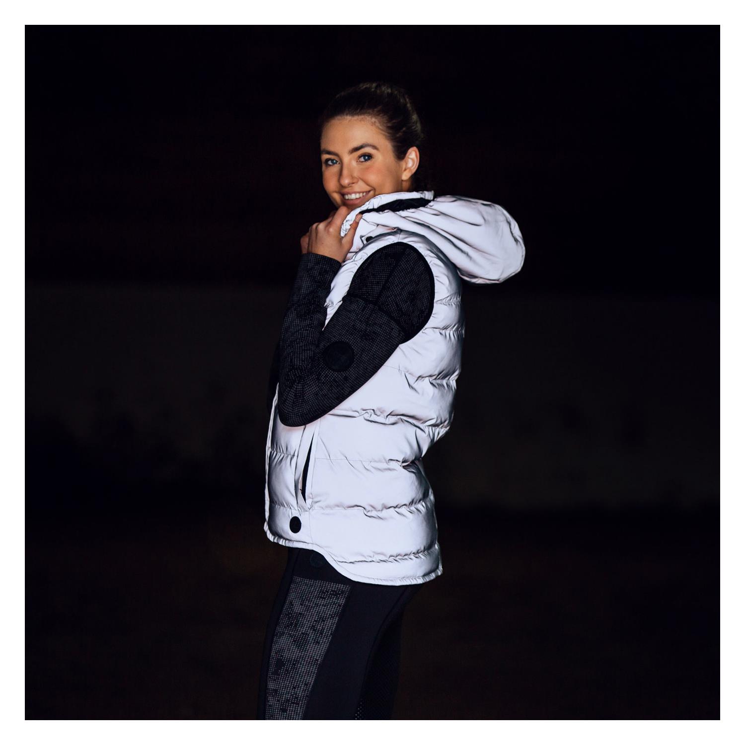 Dámská vesta Horze, reflexní šedá