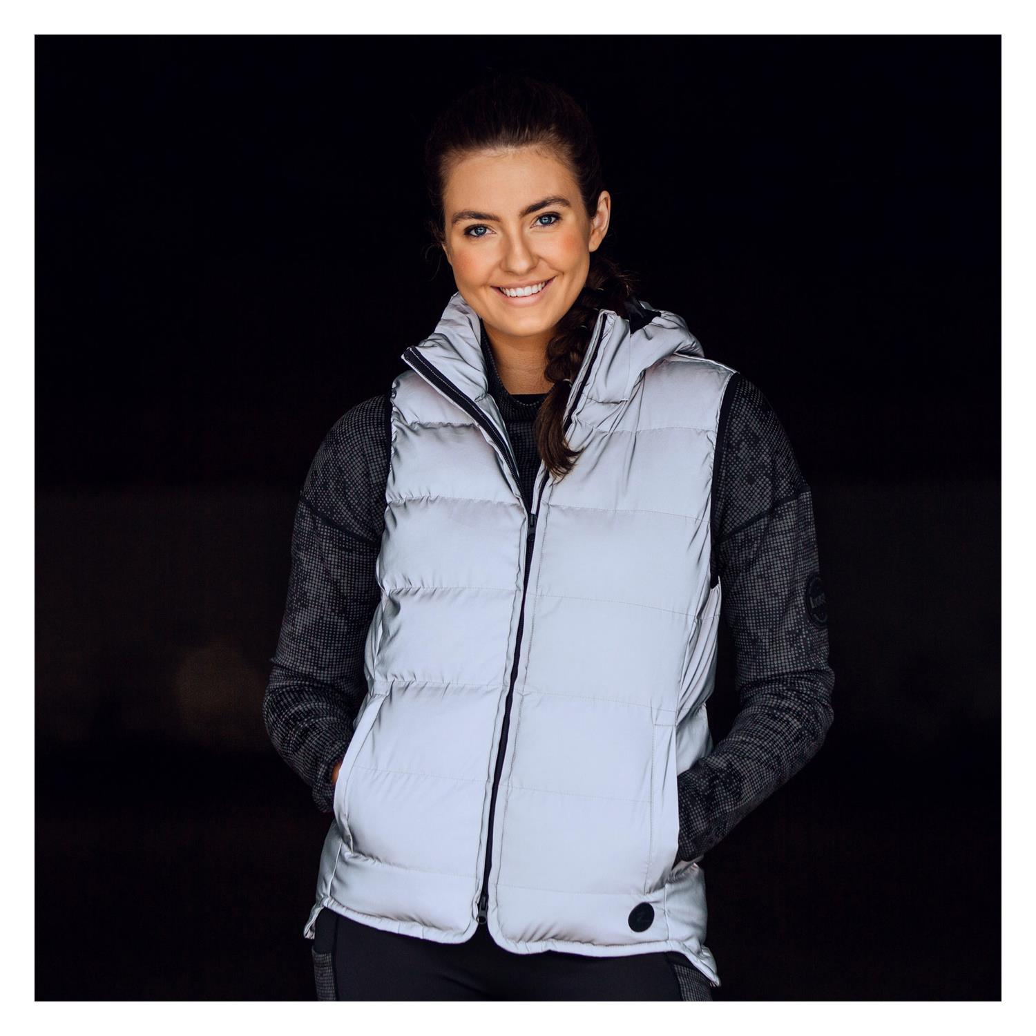 Dámská vesta Horze, reflexní šedá